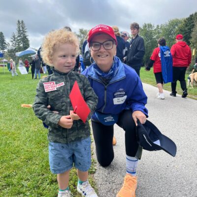 Kim & friend at Parkinson Canada SuperWalk 2024